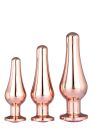 DT21875 набір анальних пробок конічної форми Dream Toys GLEAMING LOVE PLEASURE SET ROSE GOLD вид 2