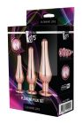 DT21875 Набор анальных пробок конической формы Dream Toys GLEAMING LOVE PLEASURE SET ROSE GOLD вид 4