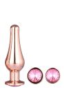 DT21875 набір анальних пробок конічної форми Dream Toys GLEAMING LOVE PLEASURE SET ROSE GOLD вид 5
