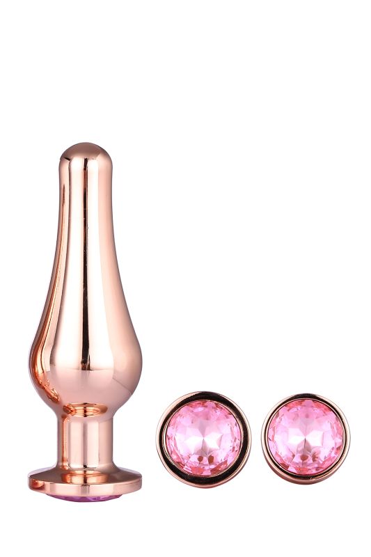 DT21875 Набор анальных пробок конической формы Dream Toys GLEAMING LOVE PLEASURE SET ROSE GOLD вид 5