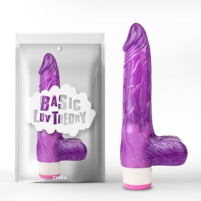 Вібратор ребристий Chisa Basic Luv Theory, фіолетовий, 20 cм
