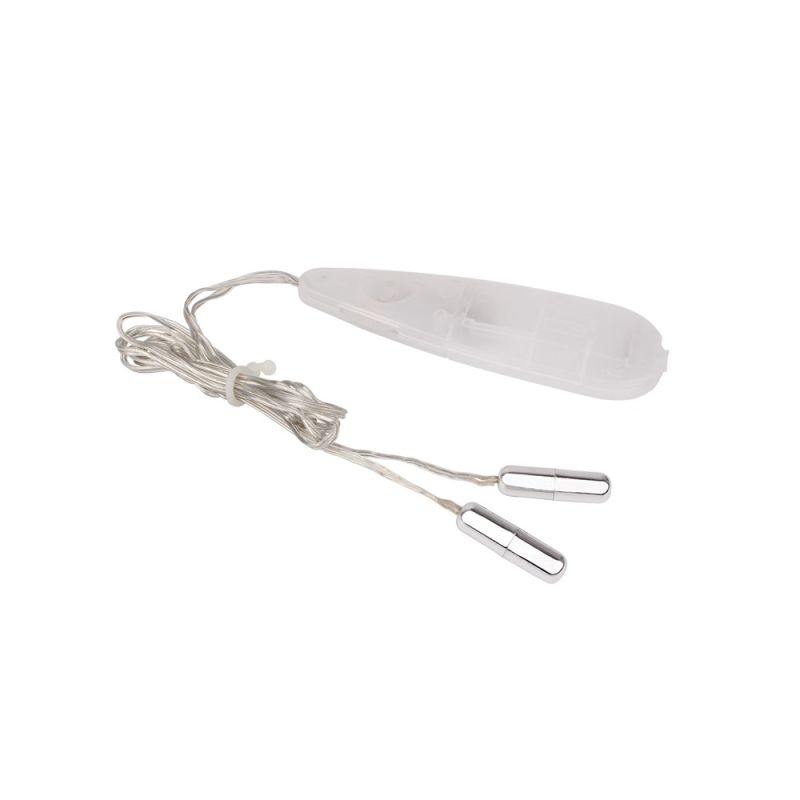 Мини-вибропули CHISA Hi-Basic Mini Twins Bullets на проводном пультом, серебристые вид 5