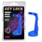 Эрекционное кольцо Chisa Get Lock Double Girth Cages с двумя креплениями, синее вид 2
