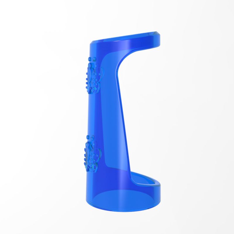 Ерекційне кільце Chisa Get Lock Double Girth Cages з двома кріпленнями, синє вид 4