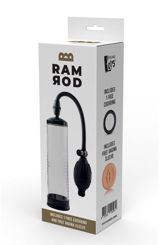Вакуумна помпа для пеніса Dream Toys Ramrod з ерекційним кільцем та реалістичною насадкою вид 2