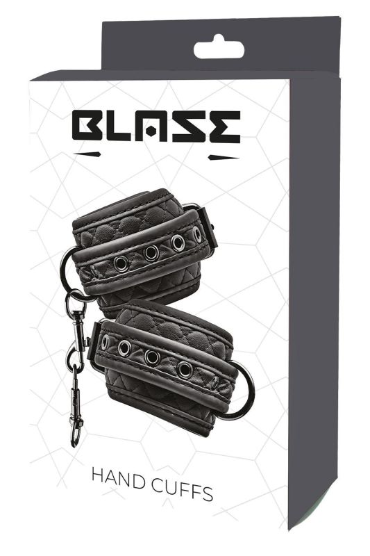 Наручники без ланцюжка стьобані Dream Toys Blaze Handcuff чорні вид 2