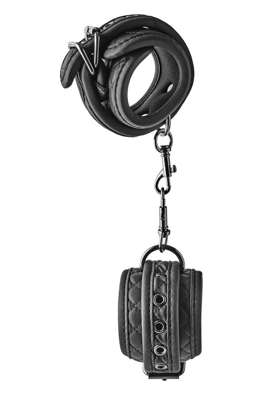 Наручники без ланцюжка стьобані Dream Toys Blaze Handcuff чорні вид 3