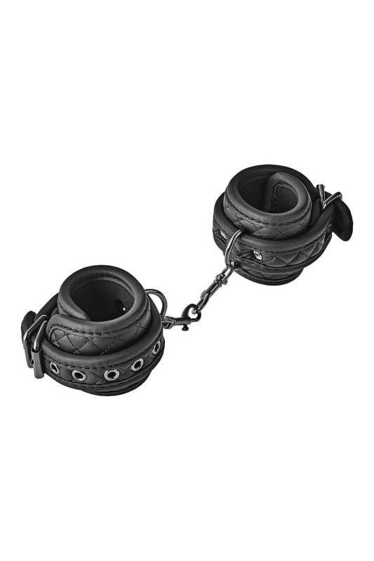 Наручники без ланцюжка стьобані Dream Toys Blaze Handcuff чорні вид 4