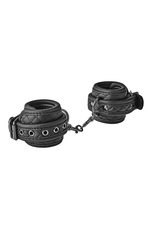 Наручники без ланцюжка стьобані Dream Toys Blaze Handcuff чорні вид 5