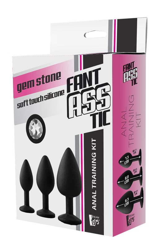 Набор анальных пробок Dream Toys Fantasstic White Stone вид 3