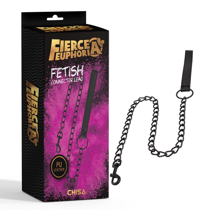 Повідець для нашийника Chisa Fierce Euphoria Fetish Connector, чорний вид 2
