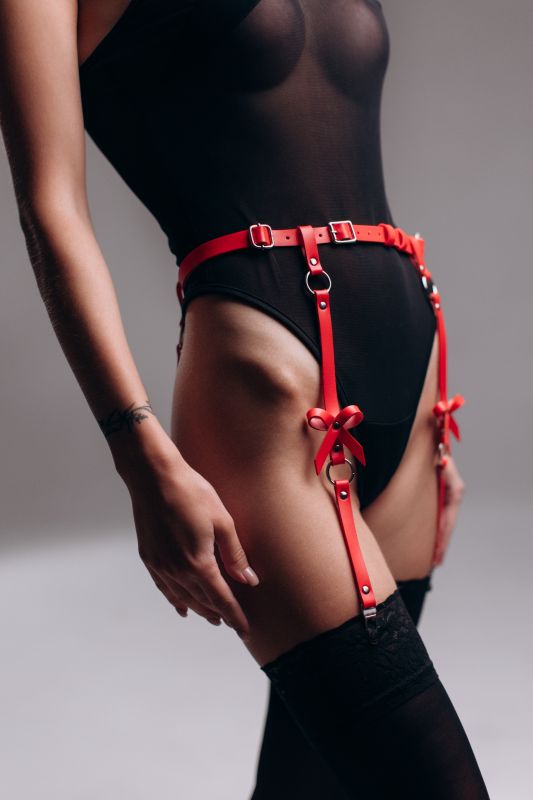 Пояс для чулок "модель S1", экокожа ручная работа вид 5