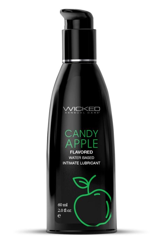 Съедобный лубрикант со вкусом яблока Wicked Aqua Candy Apple на водной основе, 60 мл вид 2