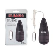 Вибропуля серебристая Chisa Hi-Basic Be Mine Bullet Vibrator на черном пульте управления