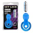 Эрекционное кольцо с вибрацией и стимулятором клитора Chisa GET LOCK Cocking, синее