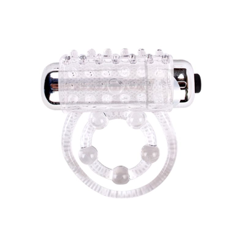 Кільце ерекційне подвійне, з вібрацією Chisa GK Power, прозоре вид 3