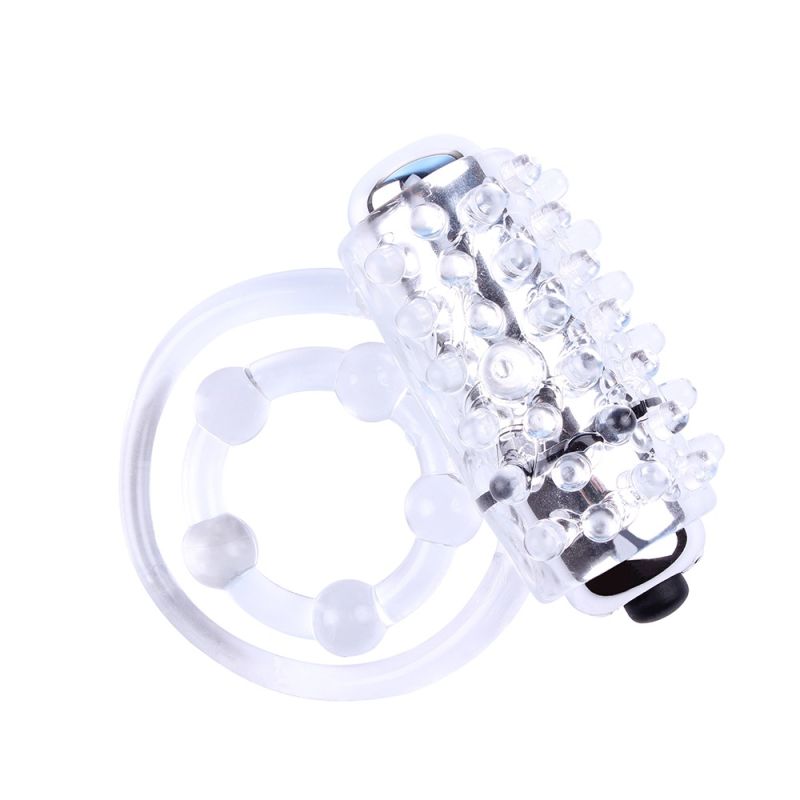 Кільце ерекційне подвійне, з вібрацією Chisa GK Power, прозоре вид 5