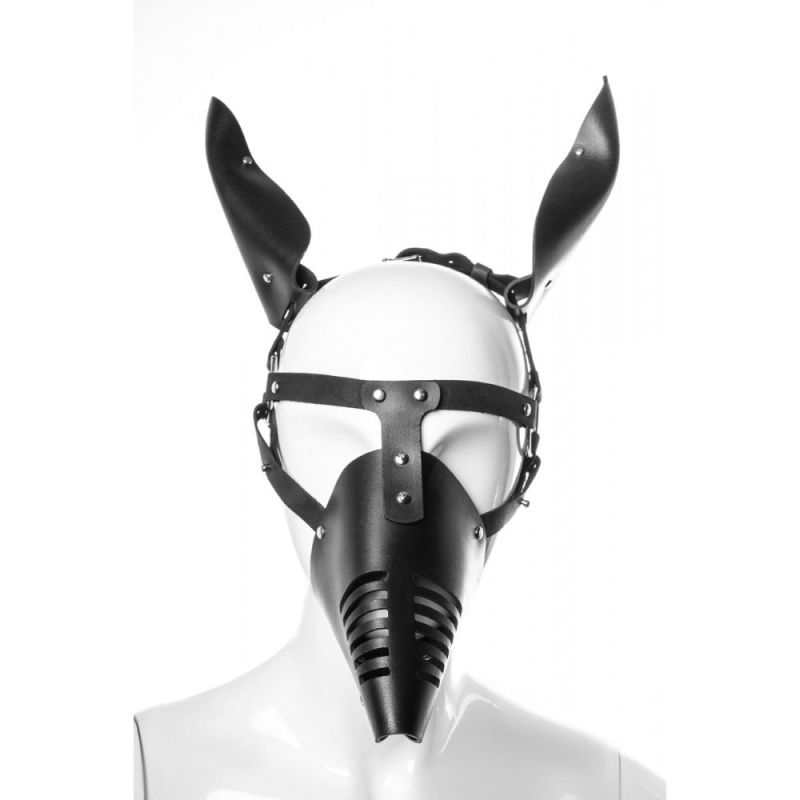 Маска Doberman MLA5 Candy Hero зі шкіри, ручна робота, чорна вид 5