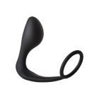 Анальная пробка с эррекционным кольцом FANTASSTIC ANAL PLUG WITH COCKRING BLACK вид 2