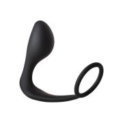 Анальна пробка з еррекційним кільцем FANTASSTIC ANAL PLUG WITH COCKRING BLACK