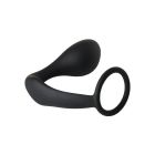 Анальна пробка з еррекційним кільцем FANTASSTIC ANAL PLUG WITH COCKRING BLACK вид 3