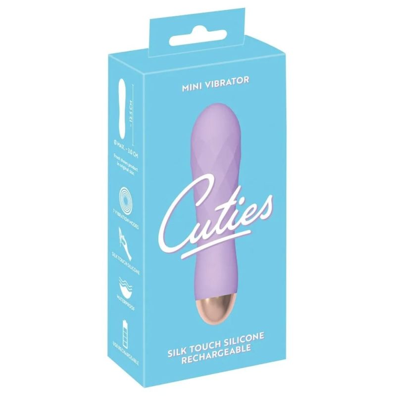 Міні-вібратор із рельєфом You2Toys Cuties Gene фіолетовий вид 7