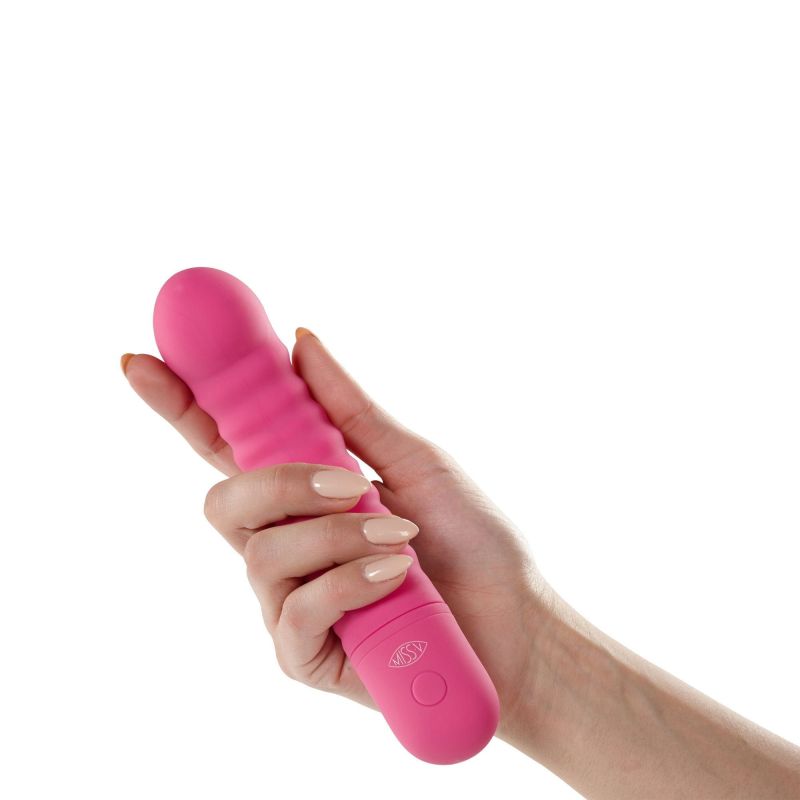Вибратор для точки G рельефный Hottie Miss V, розовый вид 5