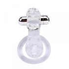 Ерекційне кільце з віброкулею та стимуляцією клітора Chisa GET LOCK Vibe Cocking, прозоре вид 3