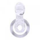 Ерекційне кільце з віброкулею та стимуляцією клітора Chisa GET LOCK Vibe Cocking, прозоре вид 4