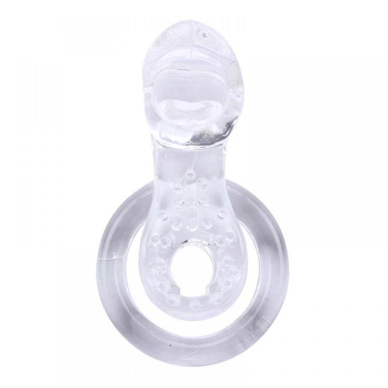 Ерекційне кільце з віброкулею та стимуляцією клітора Chisa GET LOCK Vibe Cocking, прозоре вид 4