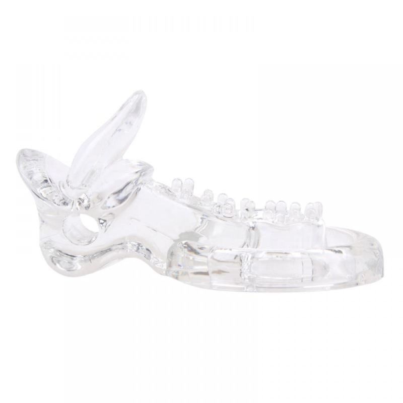 Ерекційне кільце з віброкулею та стимуляцією клітора Chisa GET LOCK Vibe Cocking, прозоре вид 6