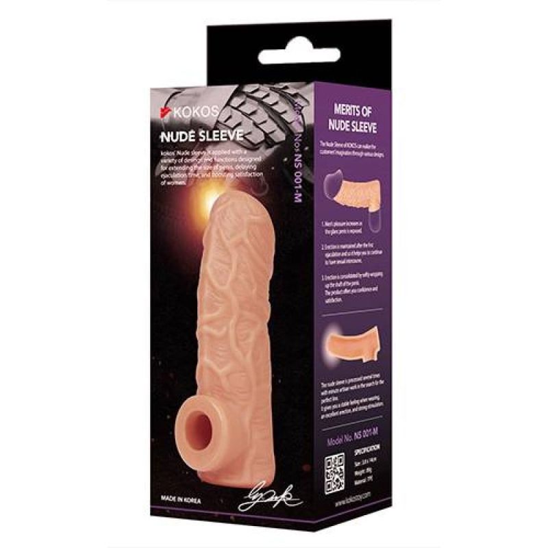 Насадка на член з відкритою головкою та отвором для мошонки Kokos 12 см. NS 001-M вид 8