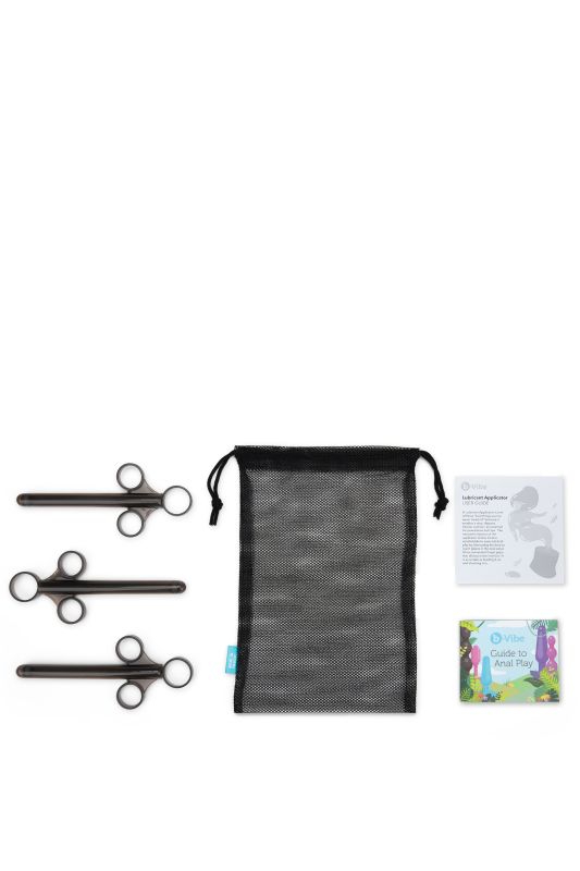 Набор аппликаторов для смазки B-Vibe, черные, 3 шт вид 3