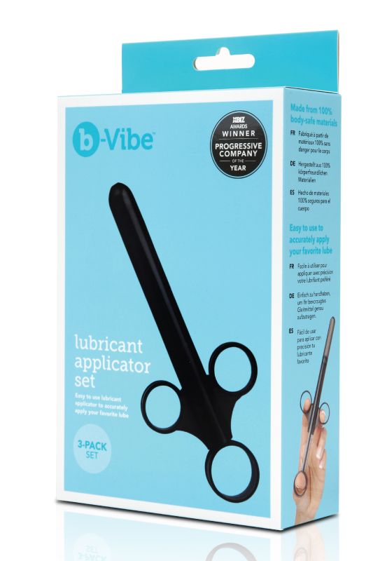 Набір аплікаторів для змащення B-Vibe, чорні, 3 шт. вид 7