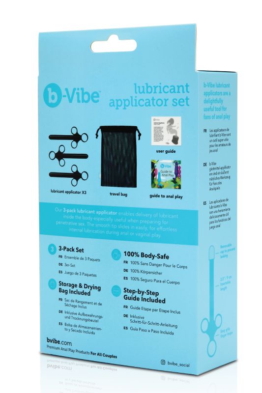 Набір аплікаторів для змащення B-Vibe, чорні, 3 шт. вид 8