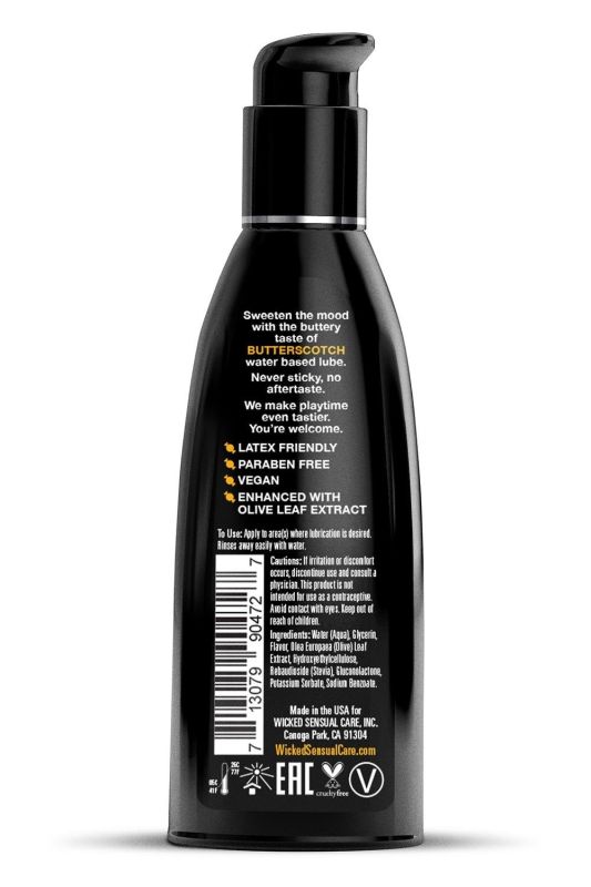 Лубрикант оральный со вкусом ирисок Wicked Butterscotch на водной основе, 60 мл вид 3