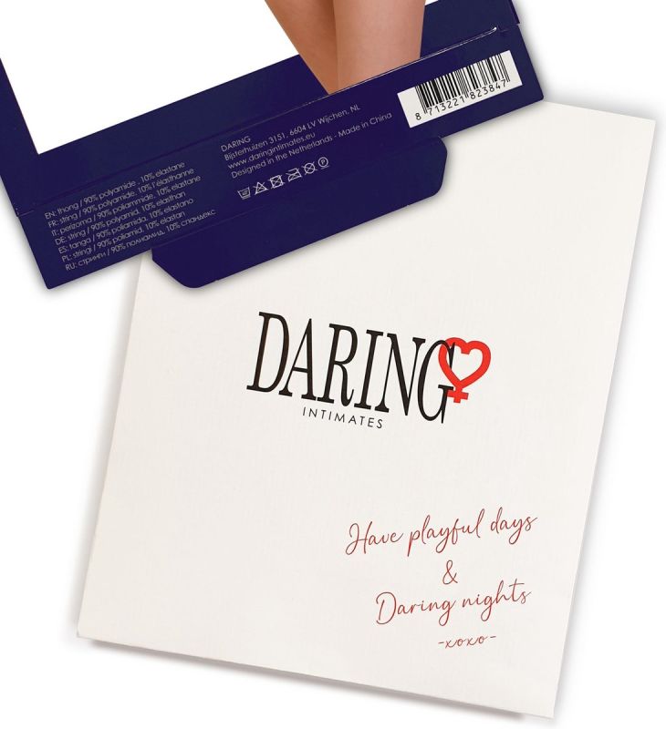 Стрінги з перлами S/M Daring Intimates, чорні вид 7