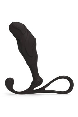 Массажер простаты рельефный, L, Zini черный, 11.7 х 3.3 см