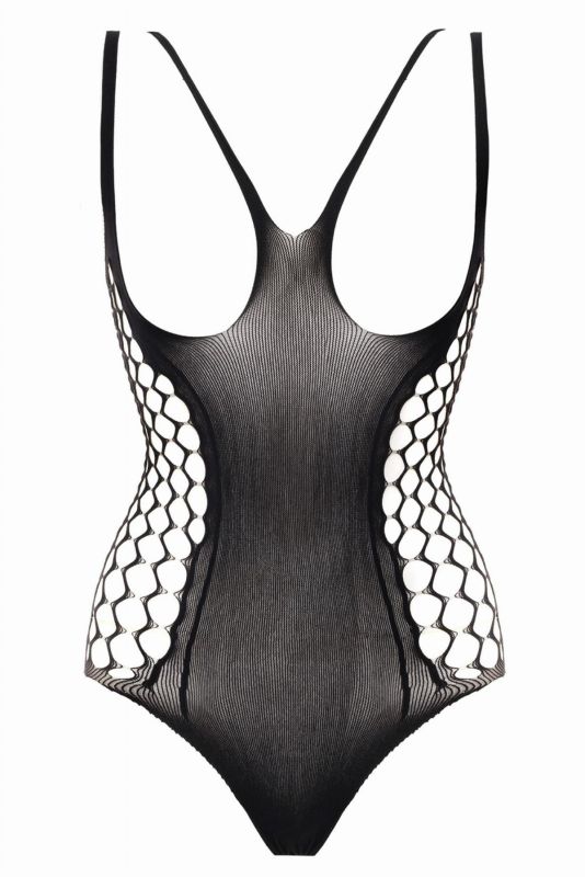 Боди с открытой грудью и вырезами на боках Besired, черное, One Size вид 6