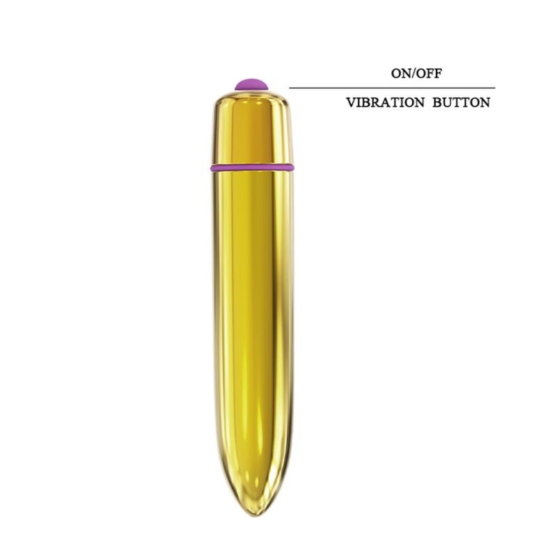 Вібропуля із загостреним кінчиком BAILE Mini vive, золотистий, 10 х 1.7 см вид 6