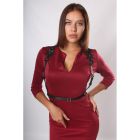 Портупея із зірочками Star Candy Hero, з екошкіри, чорна, One Size вид 2