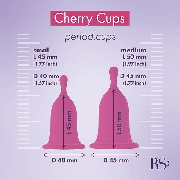 Менструальні чаші Rianne S Femcare Cherry Cup 2шт, в косметичці, рожев вид 4