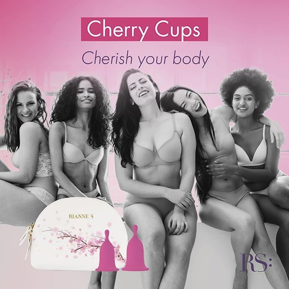 Менструальні чаші Rianne S Femcare Cherry Cup 2шт, в косметичці, рожев вид 5