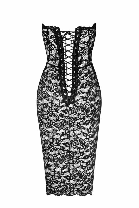 Мереживна сукня, F301 Noir Handmade Catalyst зі шнурівкою, чорна, розмір M вид 6