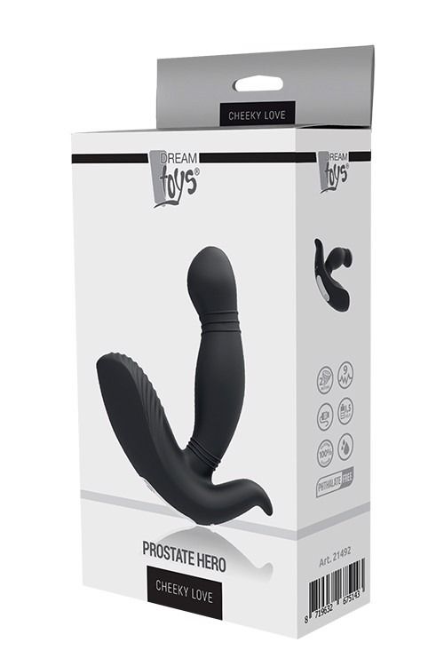 Масажер простати з вібрацією Dream Toys Cheeky Love, чорний вид 5