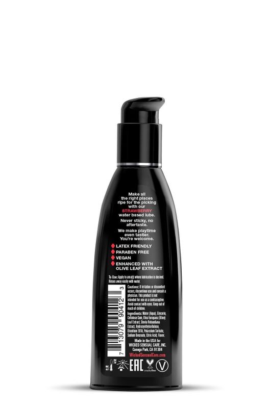Лубрикант съедобный Wicked Strawberry Flavored со вкусом клубники, 60 мл вид 3