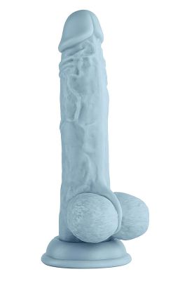 Вибратор реалистичный с яичками на присоске Femme Funn Turbo Baller, голубой