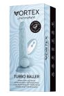 Вібратор реалістичний із яєчками на присосці Femme Funn Turbo Baller, блакитний вид 6