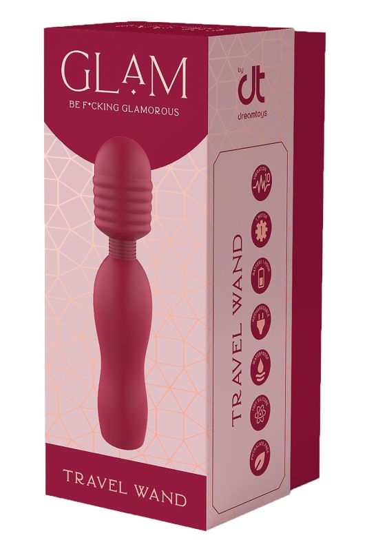 Вібратор мікрофон Dream Toys Glam Travel Wand, червоний вид 5