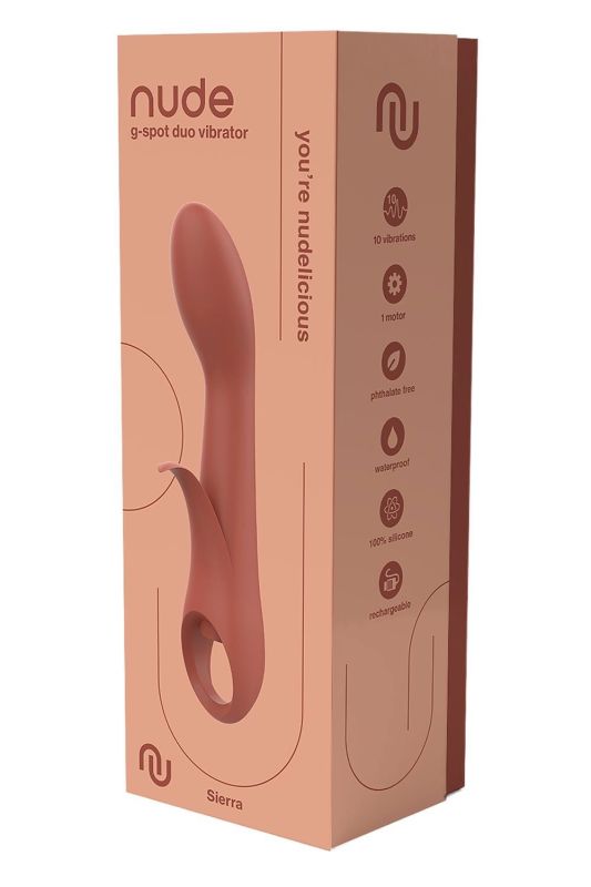 Вібратор Dream Toys Nude Sierra для точки G, коричневий вид 6